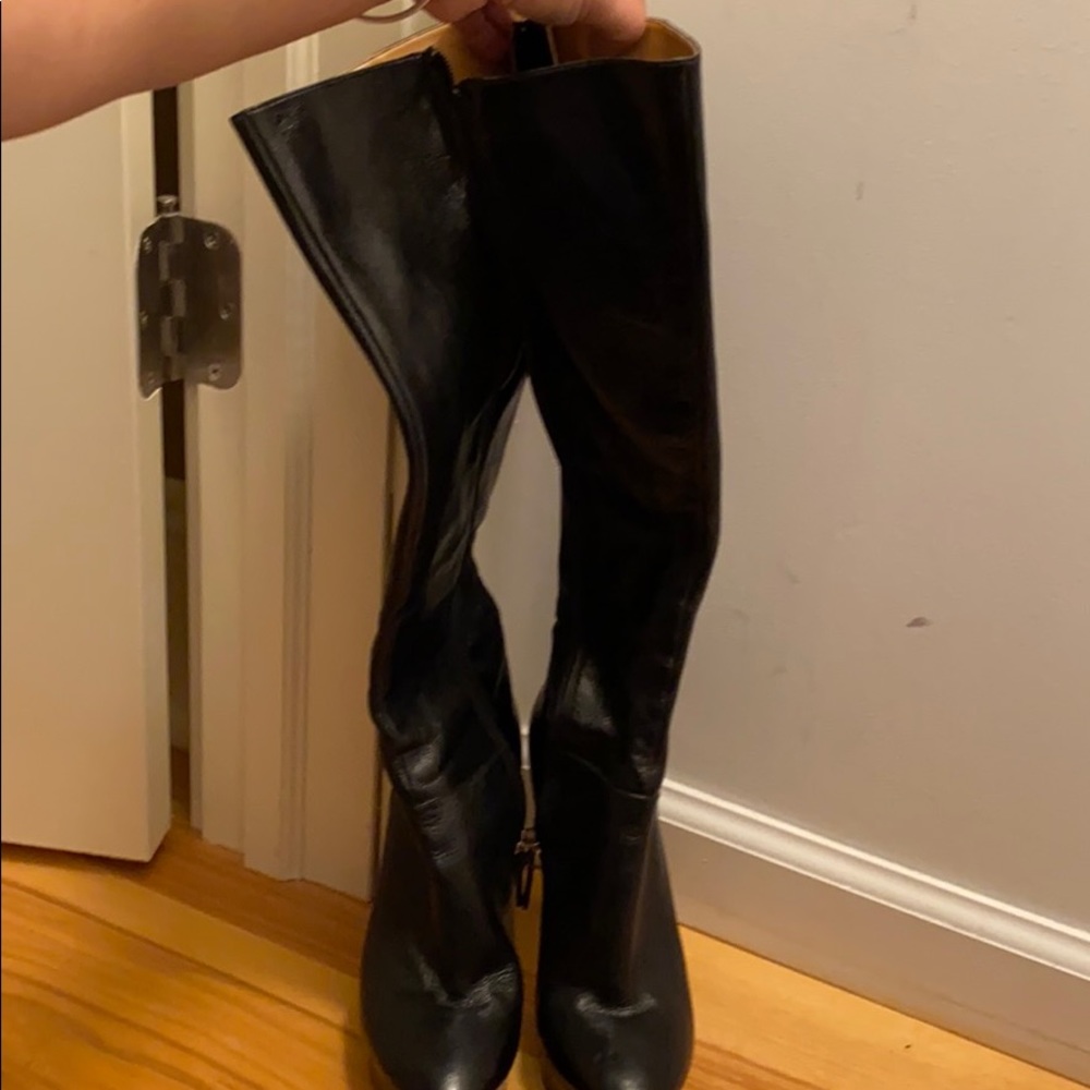 Nine West black leather boots